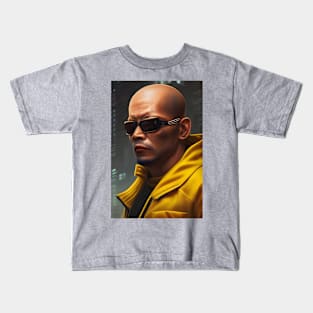 Cyberpunk man from the future Kids T-Shirt